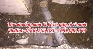 thợ sửa ống nước bể vỡ